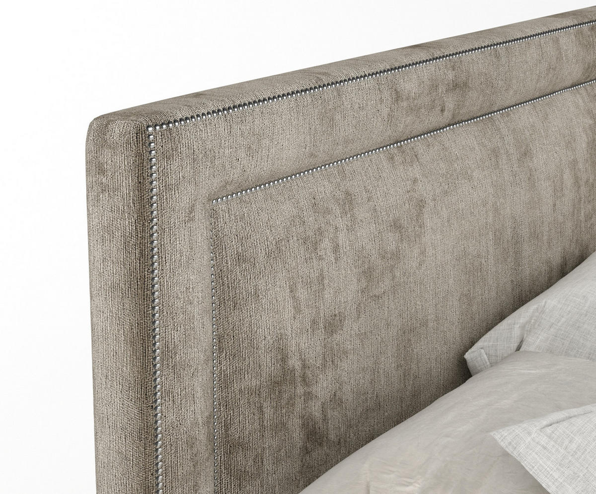 BOXSPRINGBETT Luxora Beige 160/200 cm - Beige/Schwarz, Holz/Holzwerkstoff (160/200cm) - Maison de Reve