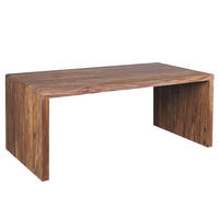 SCHREIBTISCH IDRIS Sheesham - Braun, Holz (90/180/76cm) - tinkaro