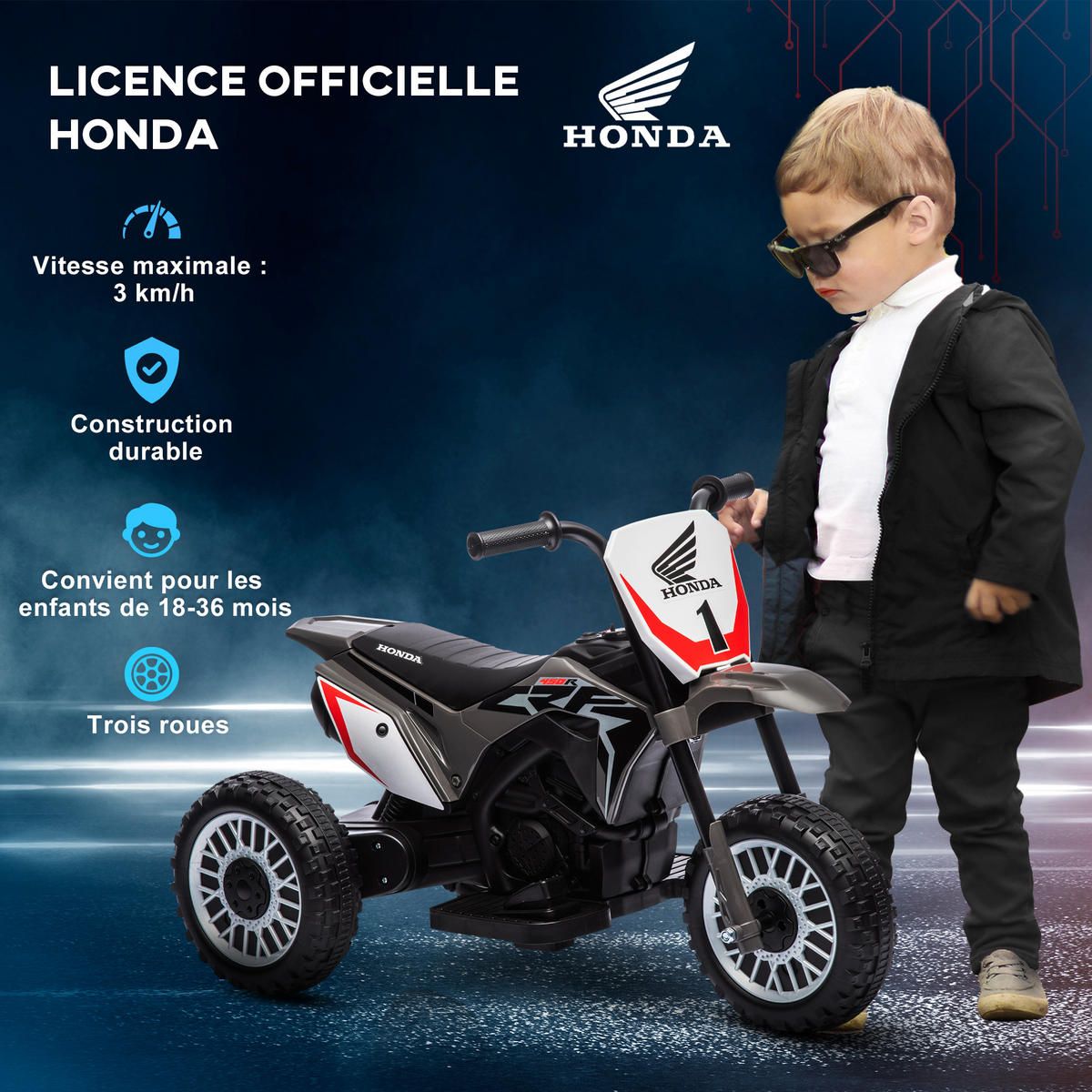ELEKTRO-MOTORRAD DE-13156 3 Räder Grau - Grau, Kunststoff (71/40.5/43cm) - ComfortXL