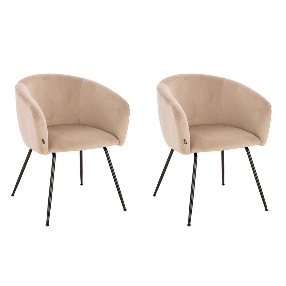 ESSZIMMERSTUHL ARIA - Menge: 2 - Beige, Kunststoff (75/58/58cm) - Home Deluxe