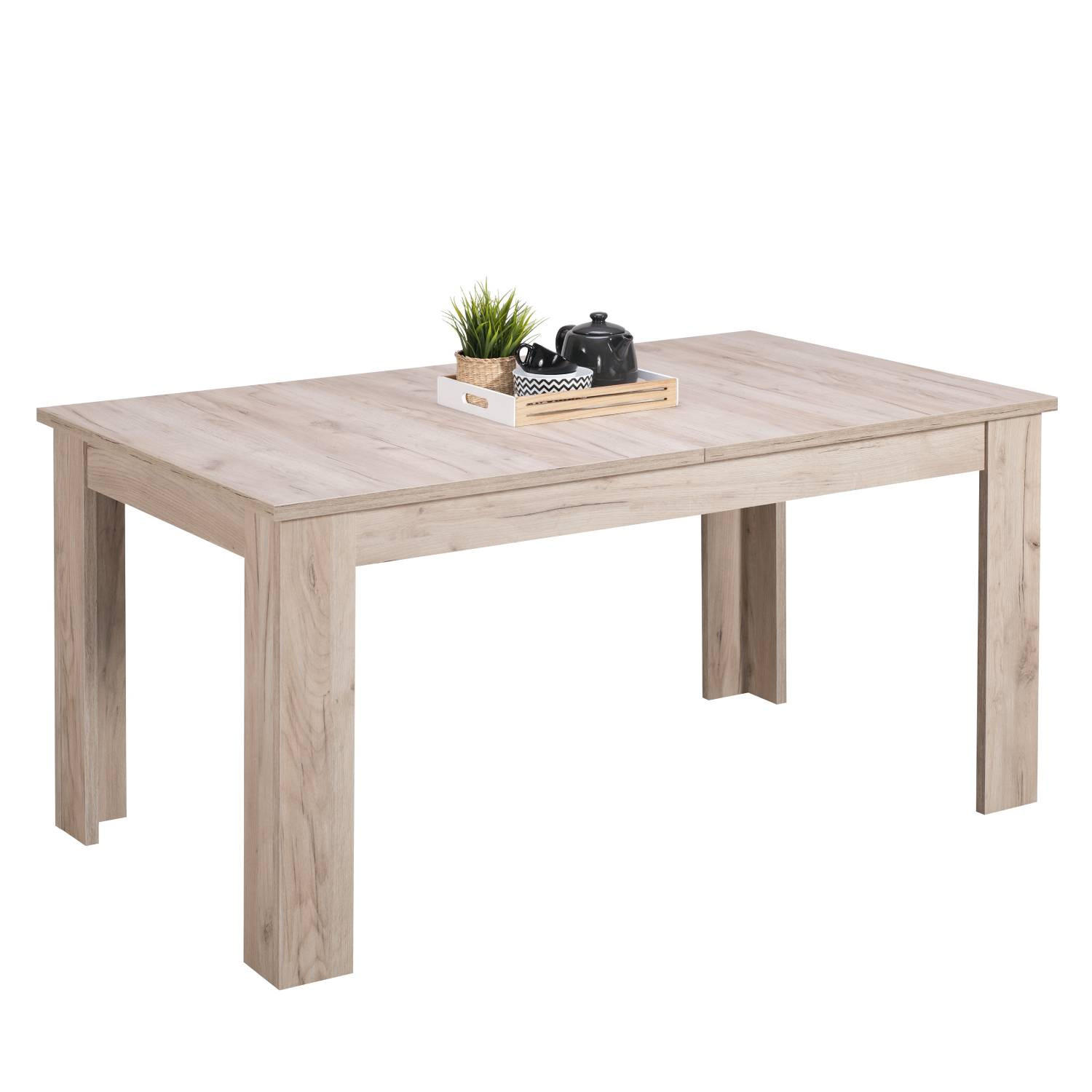 ESSTISCH in Holzwerkstoff 160-200/90/75 cm ausziehbar - Graubraun, Holz (90/160/76cm) - Homestyle4u