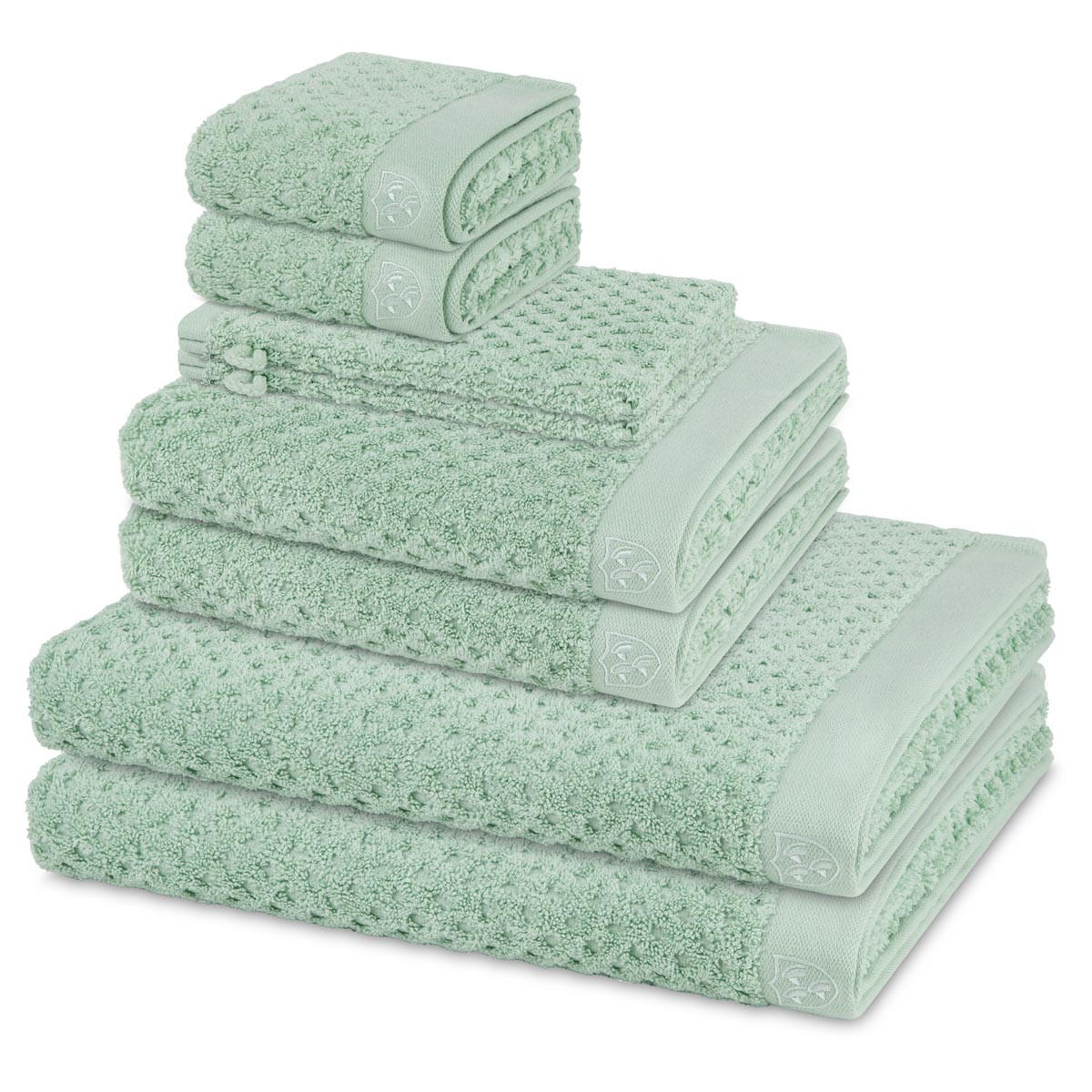 FROTTIERSET Harmony 8-teilig - Hellgrün, Textil (50/100cm) - Ross