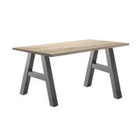 SCHREIBTISCH Edi 5 140 x 70 x 75 Bürotisch graphit/eiche sägerau - Graubraun, Holz (140/70/75cm) - 58aufmkessel