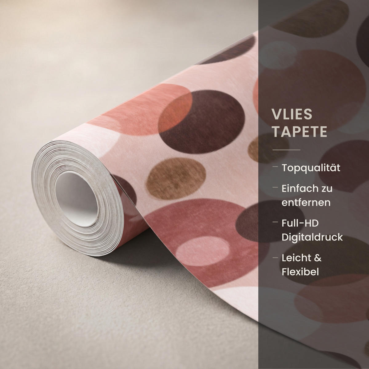 TAPETE - Kreise - Modern - Farbenfroh - 100x300 cm - Multicolor, Papier (100/300cm) - OnlyWow
