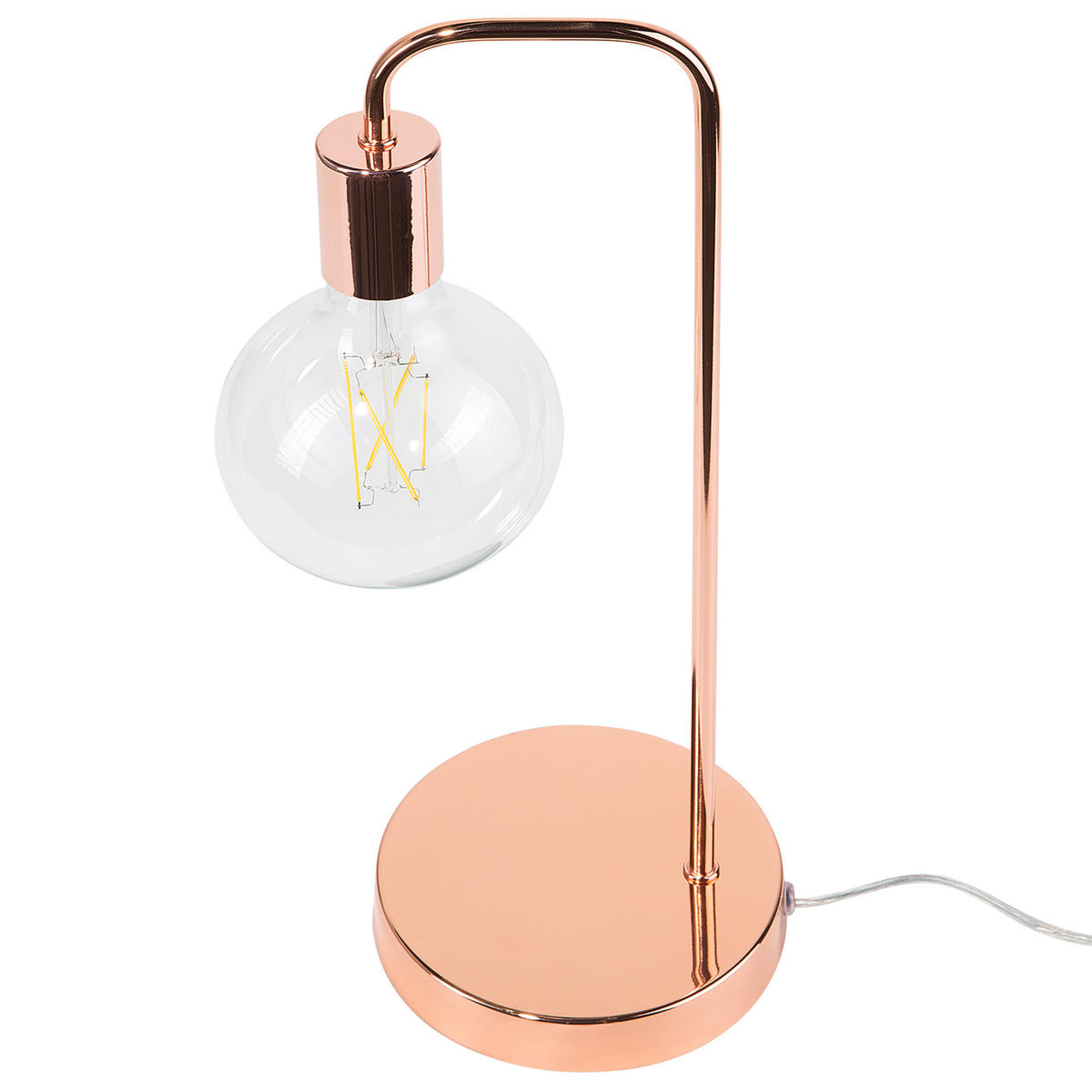 SCHREIBTISCHLAMPE Savena 15/15/48 cm - Kupferfarben, Metall (15/15/48cm) - Beliani