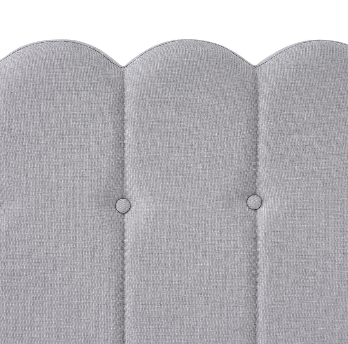 BETT mit USB und Typ-C 160x200 cm Leinen Grey - Grau, Metall (160/200cm) - Meubliv