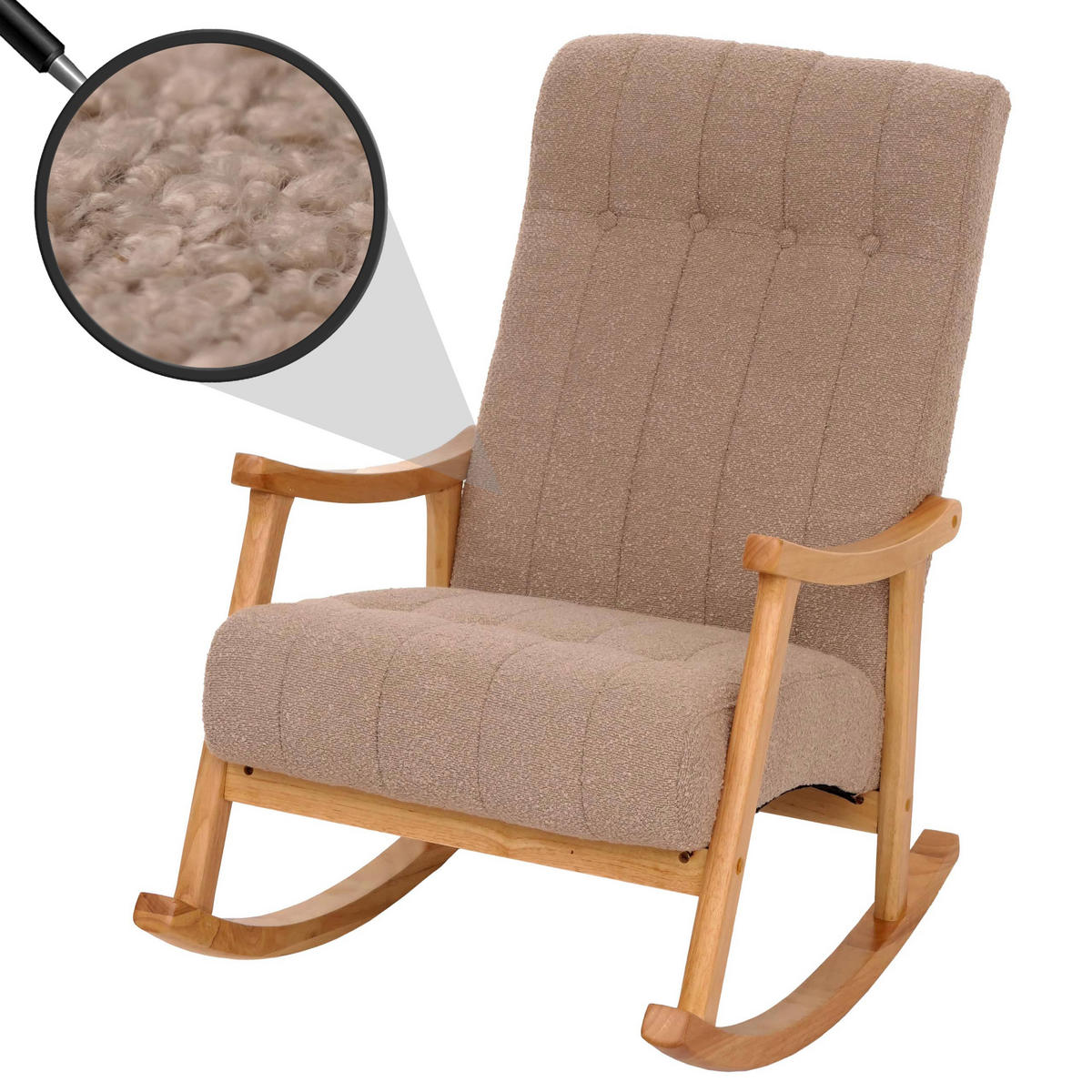SCHAUKELSTUHL taupe - Taupe, Textil (64/97/85cm) - MCW