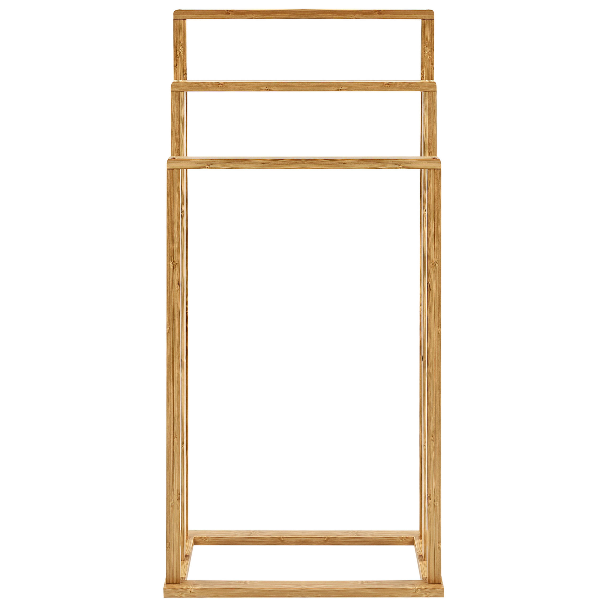 HANDTUCHSTÄNDER Bambusholz hellbraun 40 x 81 cm Tupelo - Hellbraun, Holz (40/81/24cm) - Beliani