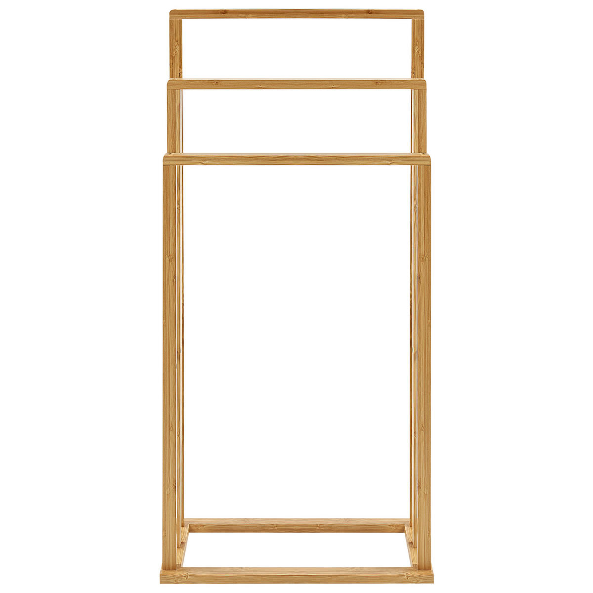 HANDTUCHSTÄNDER Bambusholz hellbraun 40 x 81 cm Tupelo - Hellbraun, Holz (40/81/24cm) - Beliani