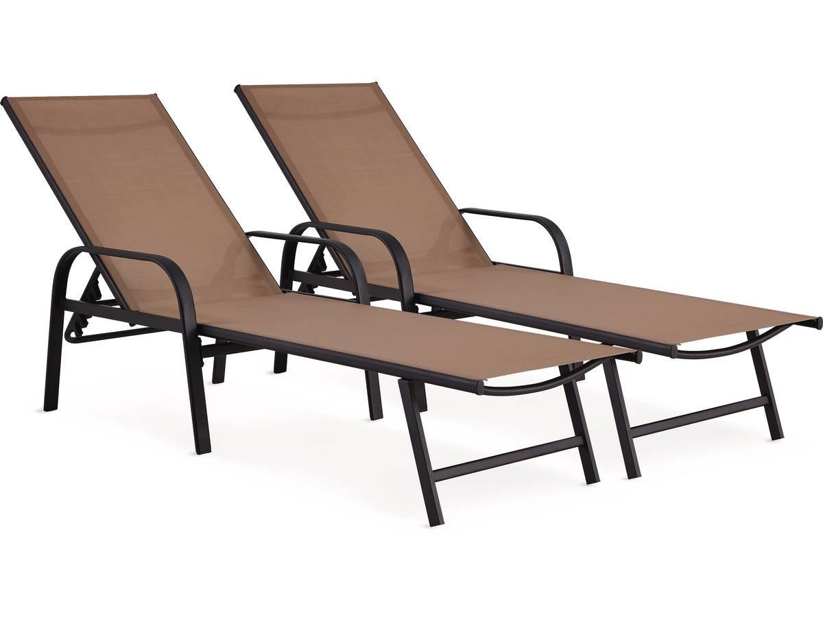 SONNENLIEGE farniente Taupe - Taupe, Metall (59/45/193cm) - Habitat Garten