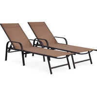 SONNENLIEGE farniente Taupe - Taupe, Metall (59/45/193cm) - Habitat Garten