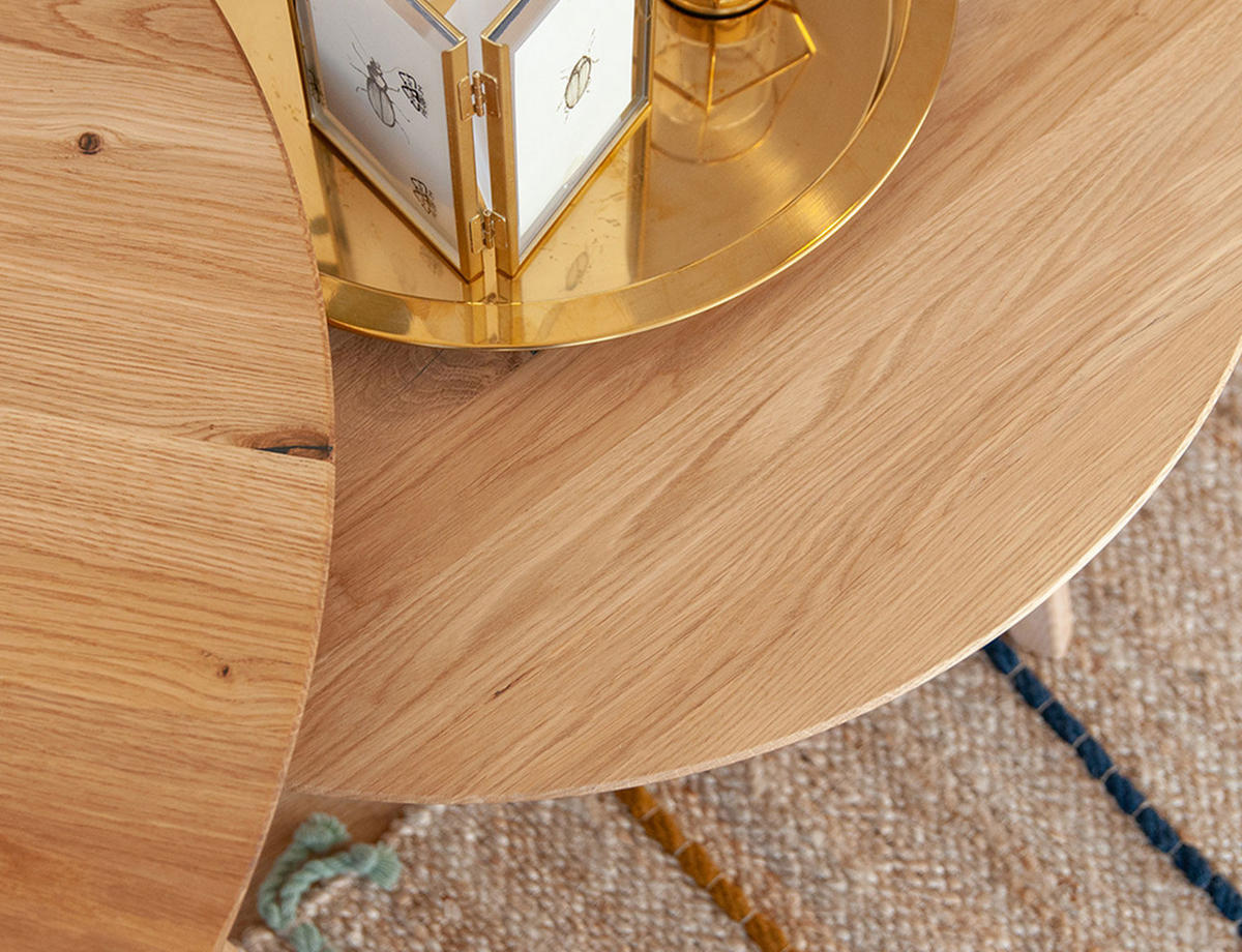 COUCHTISCH Orbetello Eiche Natur 90 / 90 / 48cm - Eichefarben, Holz (90/90/48cm) - Feldmann-Wohnen