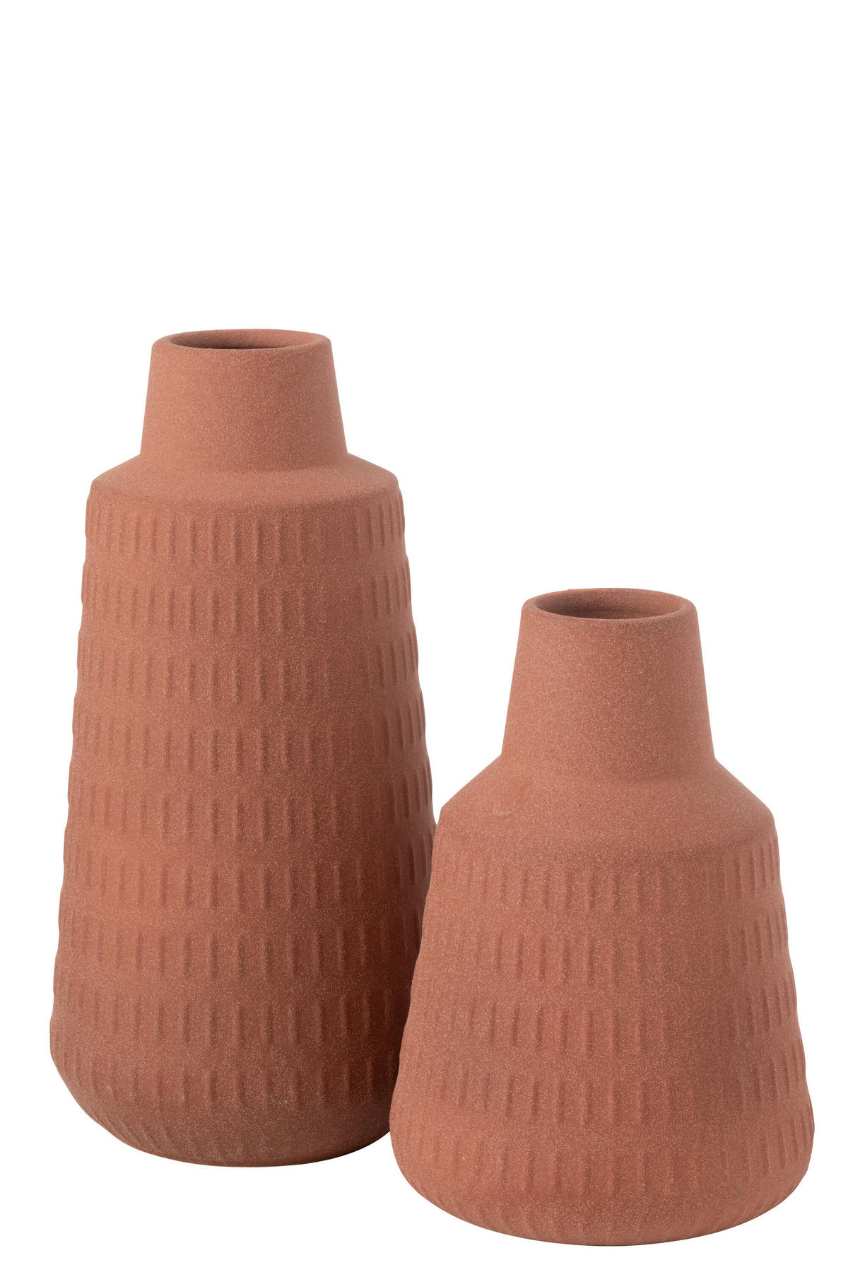 VASE RIA - Porzellan - Orange - L - Ø 15.5 cm - Orange, Keramik (31cm) - J-Line