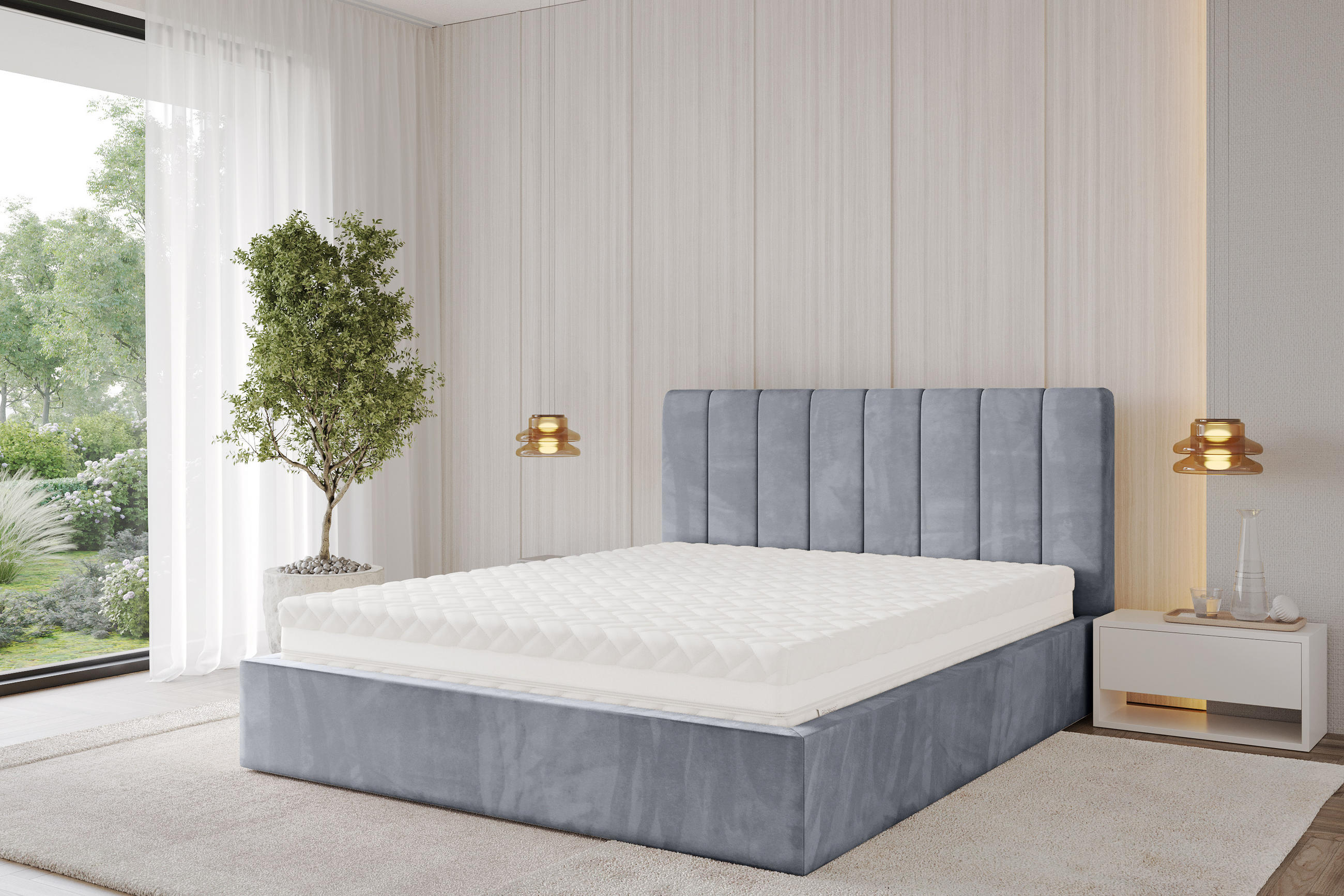 MATRATZE 180x200 Härtegrad H3 & H4 - 25 cm Taschenfederkernmatratze Bett Matratzen JUNILA - Weiß, Kunststoff - ALTDECOR