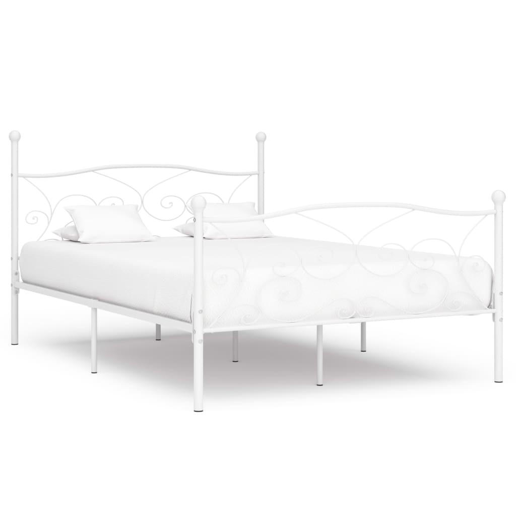 vidaXL Bettgestell Weiß 120x200 cm