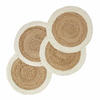 JUTE-TISCHSET creme-natur, 4er-Set Platzsets rund geflochten, 40 cm - Naturfarben/Weiß, Naturmaterialien (40/40cm) - Homescapes