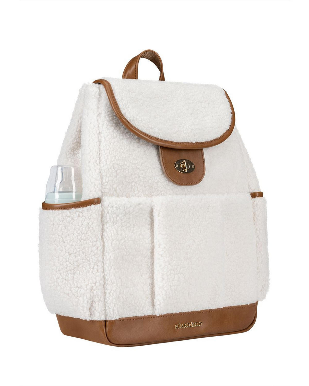 WICKELTASCHE Morice weiß Magnetknöpfe, Drehverschluss, verstellbare Gurte, Schultergurte - Weiß, Textil (15/39/28cm) - Kikka boo