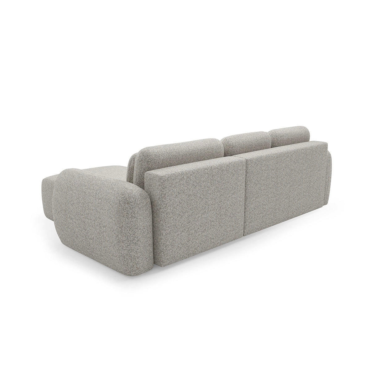 ECKSOFA Carmela 3 Sitzplätze Hellgrau - Grau, Holz (304/190cm) - Petits-meubles