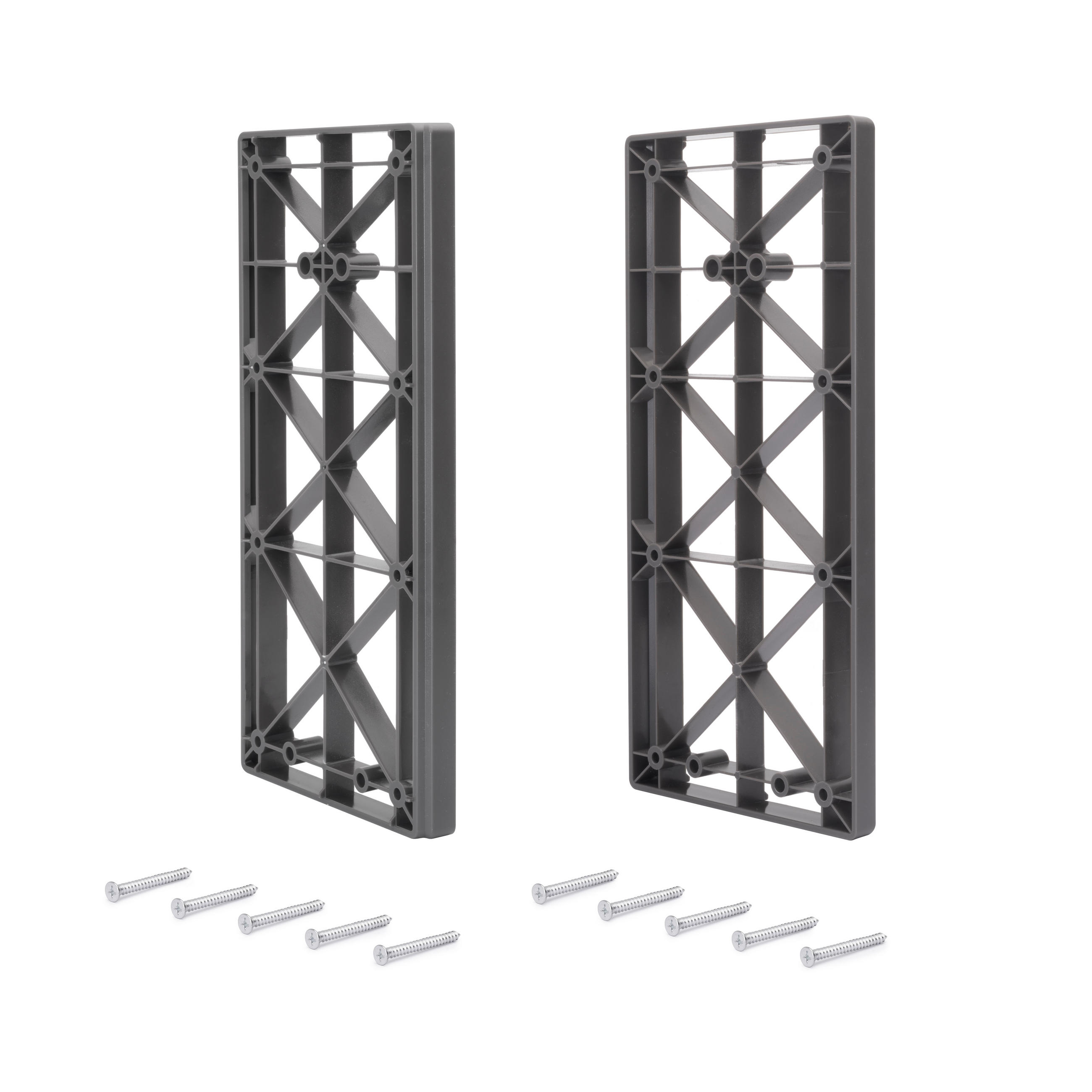 SEITLICHER Abstandhalter für abklappbare Kleiderstange für Garderoben Sway, Kunststoff, Titanium - Titanfarben, Kunststoff (1.5/26/12.2cm) - EMUCA