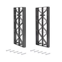 SEITLICHER Abstandhalter für abklappbare Kleiderstange für Garderoben Sway, Kunststoff, Titanium - Titanfarben, Kunststoff (1.5/26/12.2cm) - EMUCA