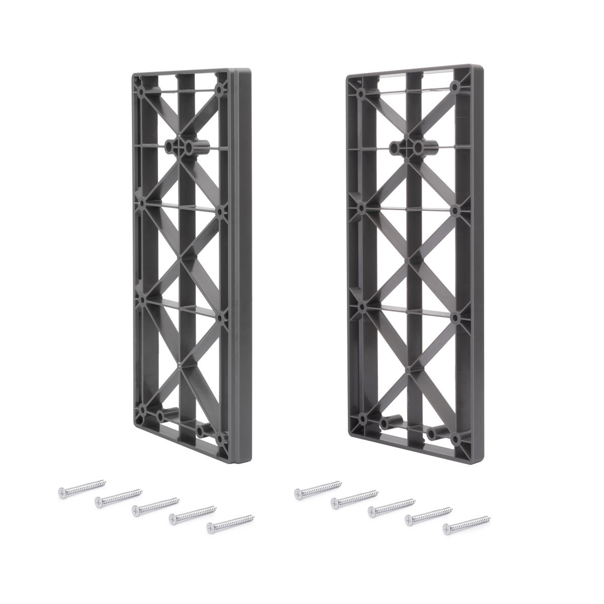 SEITLICHER Abstandhalter für abklappbare Kleiderstange für Garderoben Sway, Kunststoff, Titanium - Titanfarben, Kunststoff (1.5/26/12.2cm) - EMUCA
