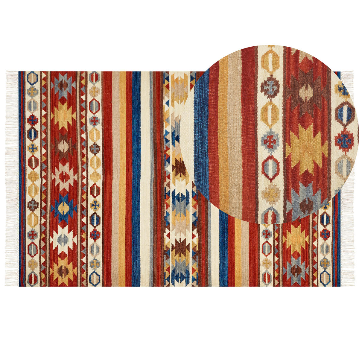 KELIM-TEPPICH Jrarat 300/200 cm - Multicolor, Textil (200/300cm) - Beliani
