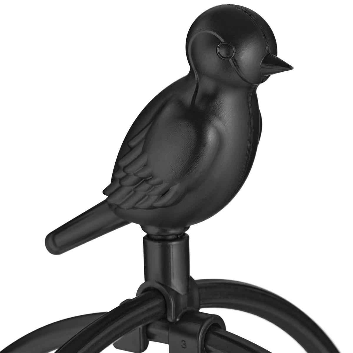 2XRANKSÄULE - Schwarz, Kunststoff/Metall (24/188/24cm) - Relaxdays