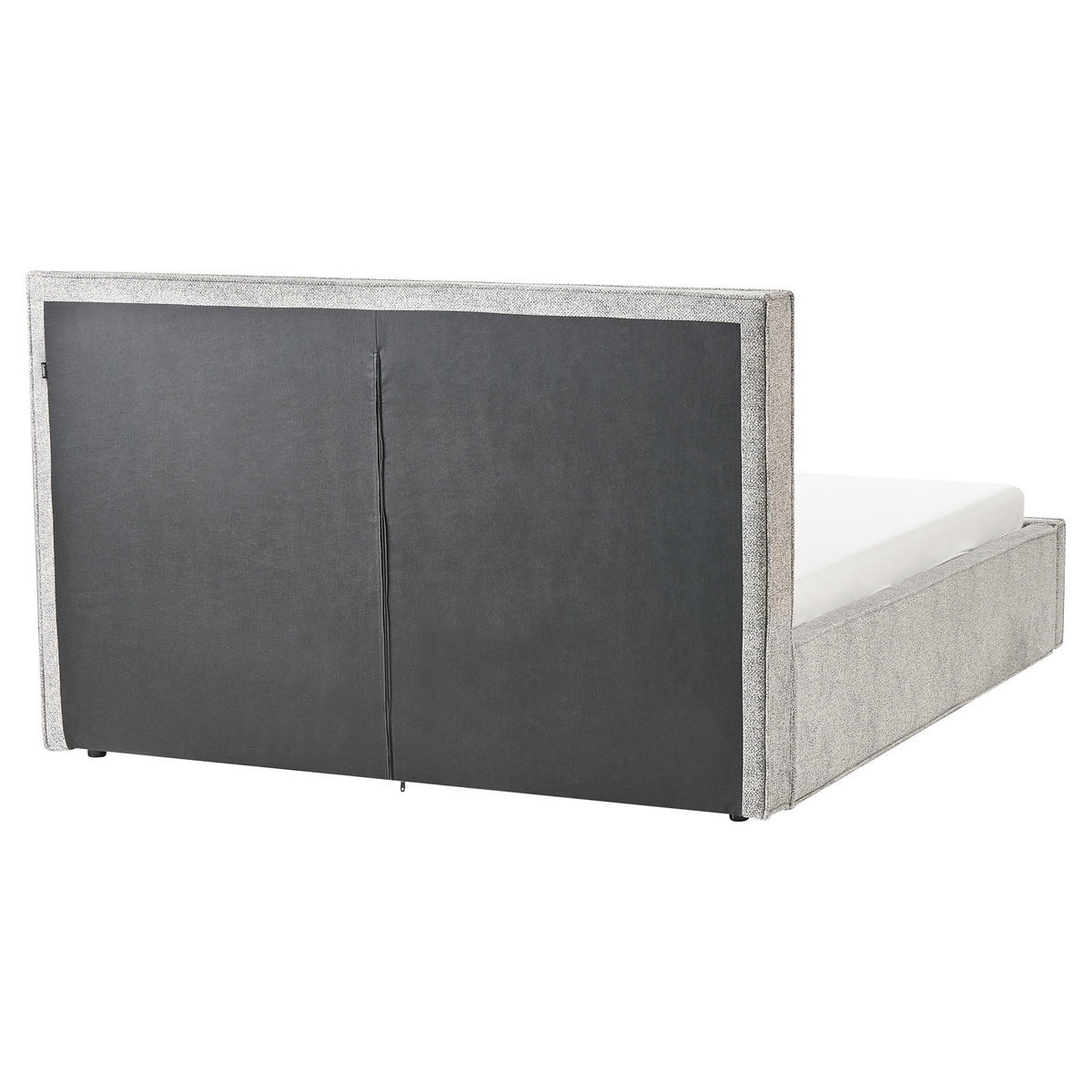 BETT mit Stauraum 160/200 cm Schwarz Moissac - Schwarz/Weiß, Textil (160/200cm) - Beliani