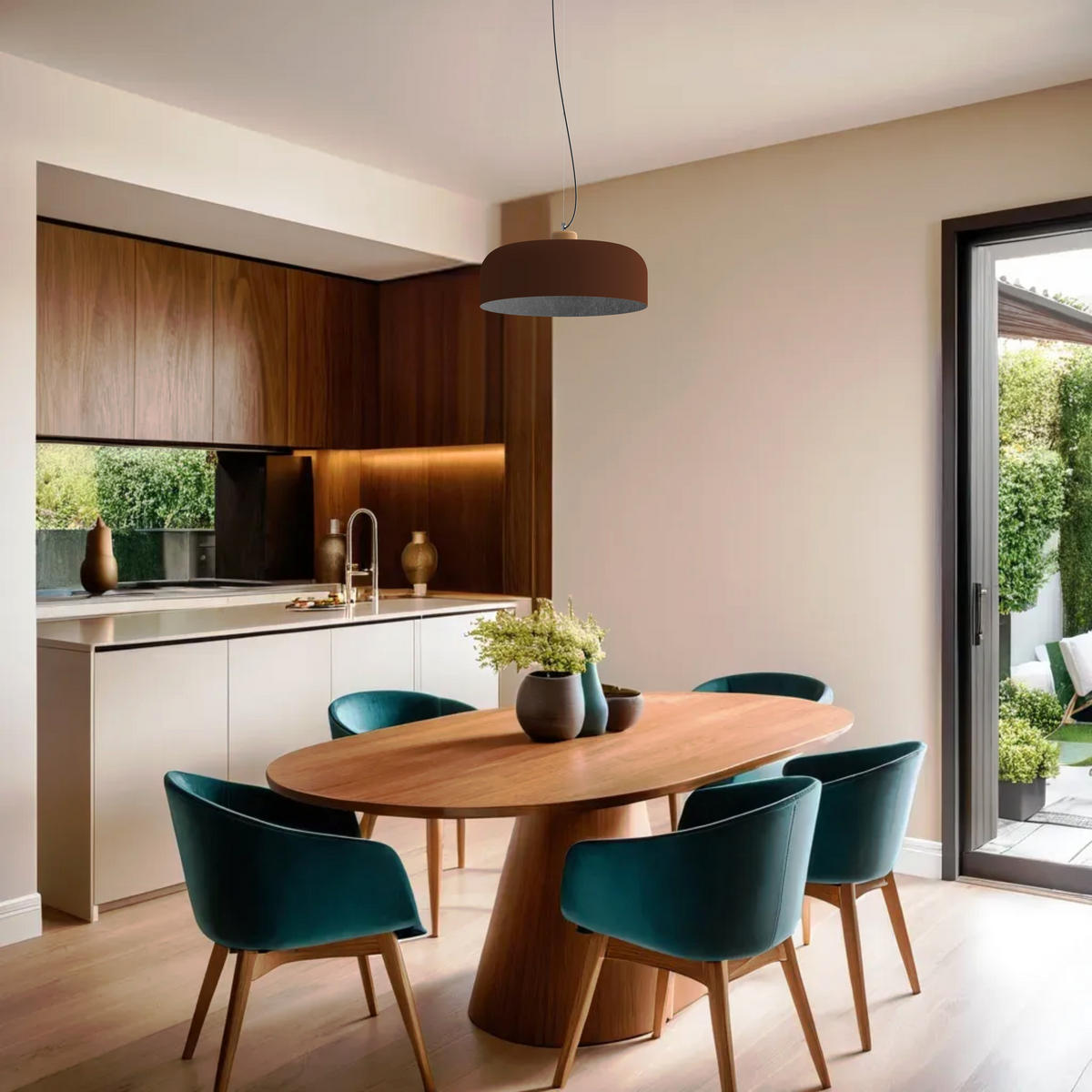 HÄNGELEUCHTE - Braun, Metall (50/50/17cm) - Lumicom