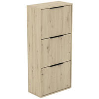 SCHUHSCHRANK Muno mit 3 Türen, eiche Artisan - Eiche Artisan, Holzwerkstoff (60/130/30cm) - Beautysofa