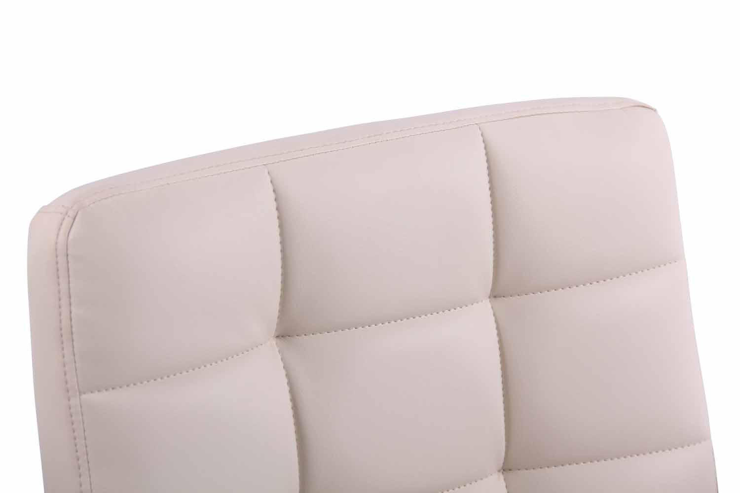 DREHSTUHL Lederlook creme - Chromfarben/Creme, Textil/Metall (56/94/62cm) - CLP