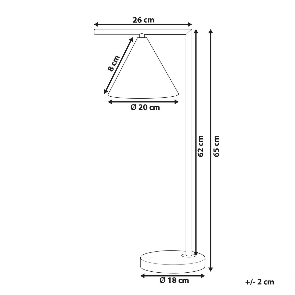 TISCHLAMPE Mocal 20/26/65 cm - Goldfarben, Metall (20/26/65cm) - Beliani