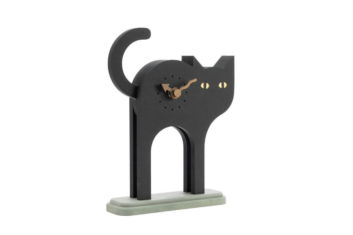 WANDUHR Design Schwarz 17/22 cm - Schwarz, Holzwerkstoff (0.3/22/1cm) - ONZENO