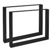 TISCHBEIN 2er Set Metall schwarz - Schwarz, Metall (8/72/80cm) - CLP