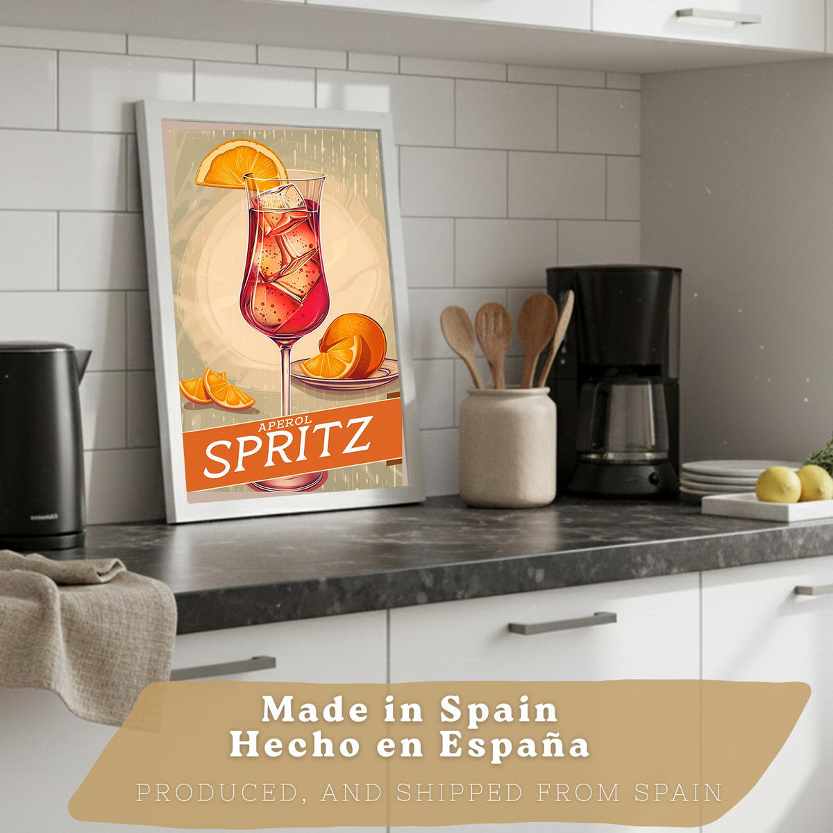 PLAKAT Sada 4 Koktejlový nápoj A4 Bílý rám - bílá, papír (29.7/1/21cm) - Nacnic