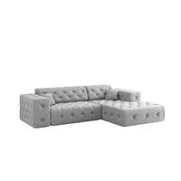 ECKSOFA Chantal In Moly - Hellgrau, Holzwerkstoff/Textil (266/171cm) - Fun Möbel