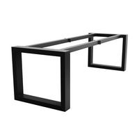 TISCHBEINE Eta Extreme Schwarz Metall 260/80/72 cm - Schwarz, Metall (80/72/260cm) - Metalo Pro