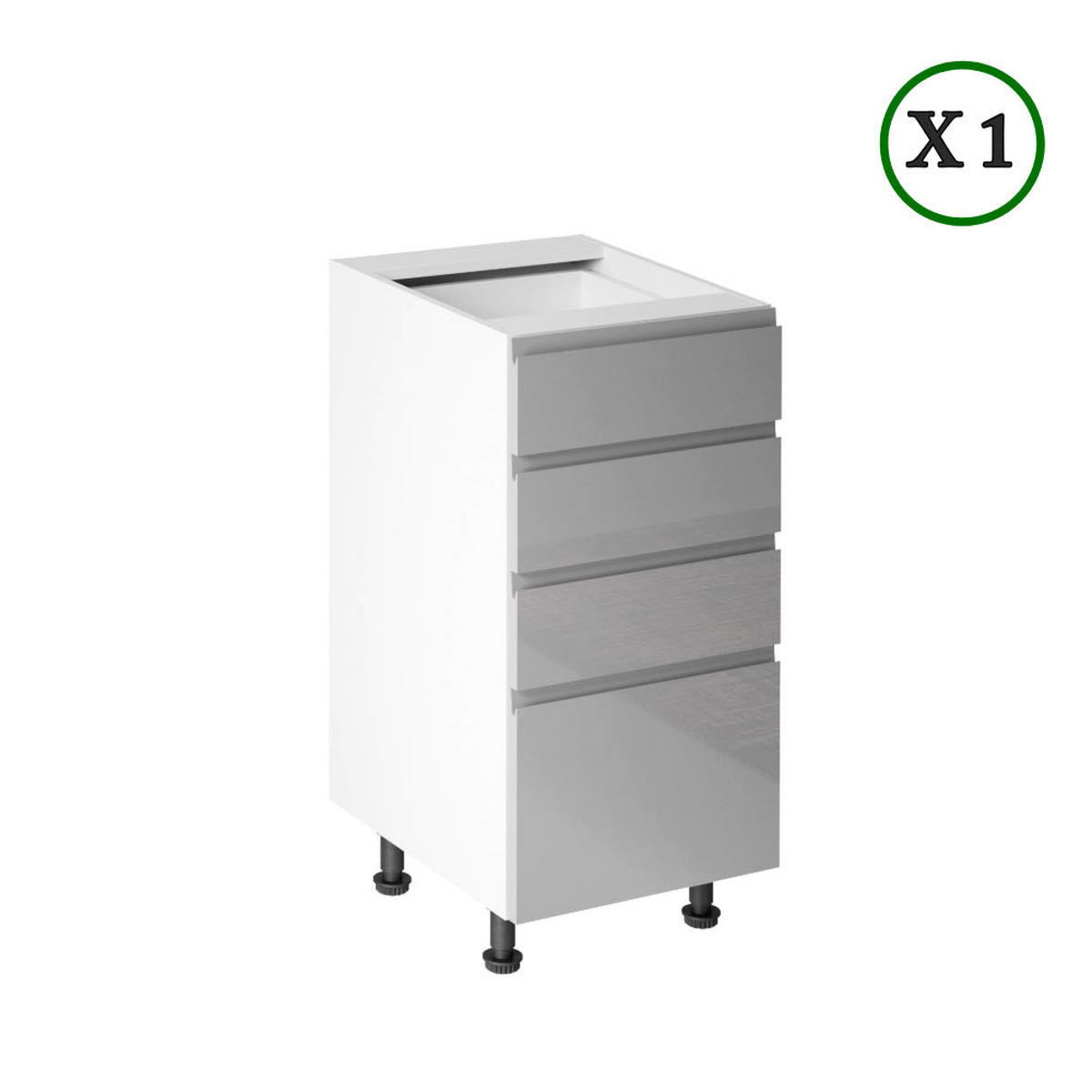 ECKKÜCHE – 250 cm – K67-G250 – Velmora – Grau – ohne E-Geräte - Grau, Holzwerkstoff (250/212/270cm) - ROYAL24_MARKT