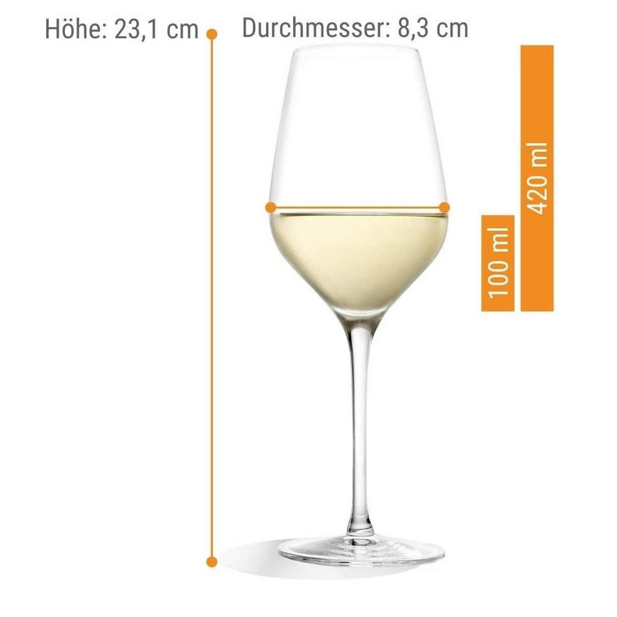 WEISSWEINKELCH Exquisit Royal /Rotweinkelch Set 12 tlg - Transparent, Glas (0.42L) - Stölzle