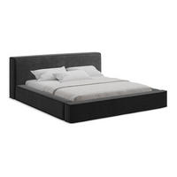 POLSTERBETT mit Bettkasten und Lattenrost 220x240 Schwarz - Anthrazit/Schwarz, Kunststoff/Textil (180/200cm) - Makamii