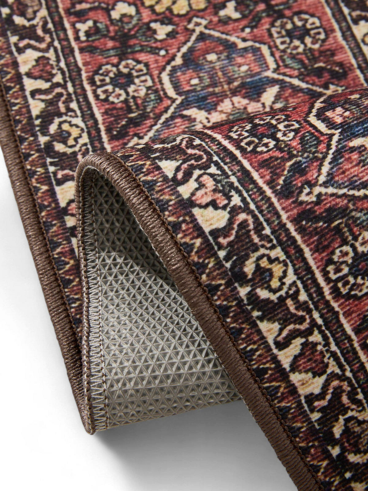 VINTAGE-TEPPICH George waschbar 140x200 cm - Rot/Multicolor, Kunststoff (140/200cm) - benuta