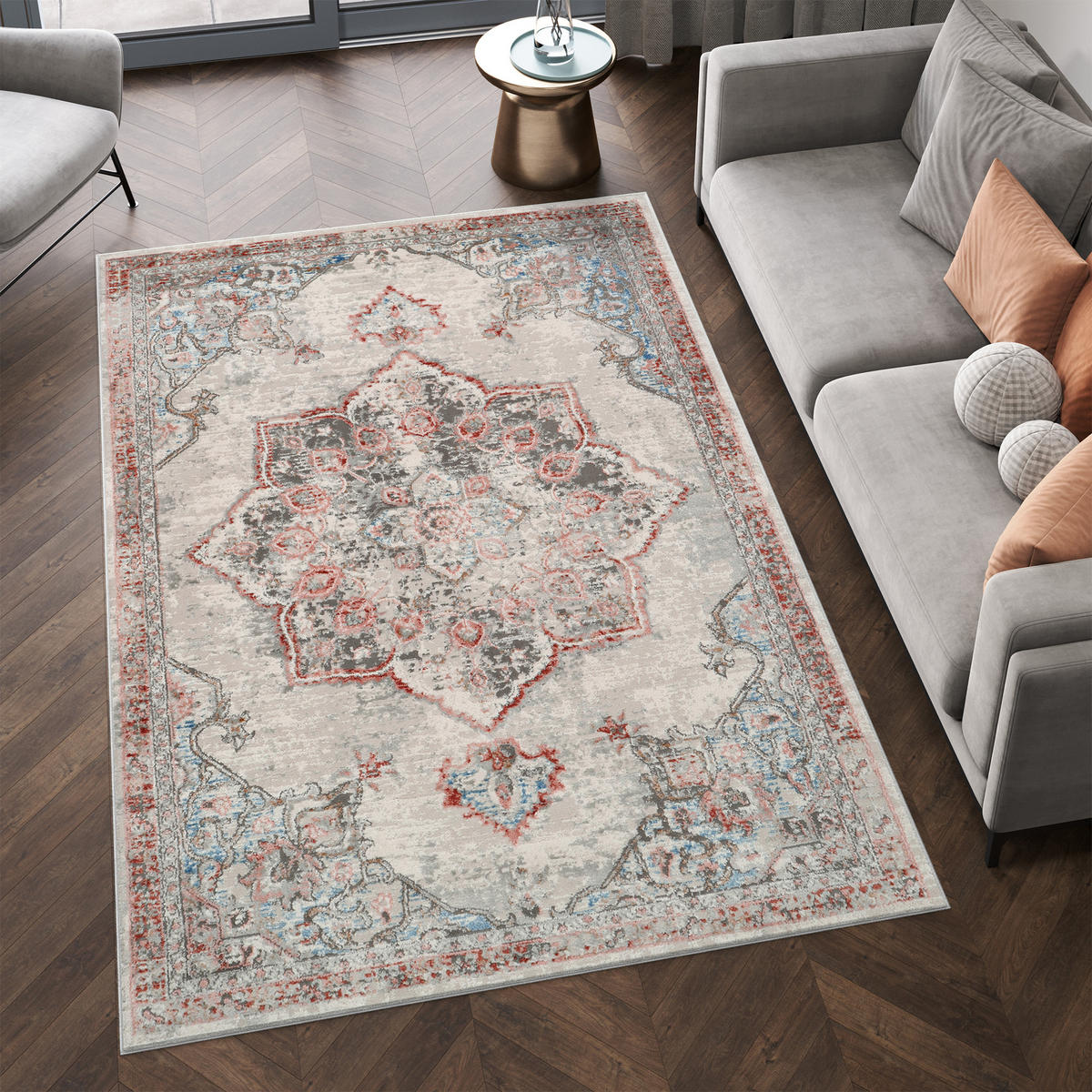 TEPPICH RETRO Weiß 160/220 cm - Weiß, Textil (160/220cm) - Tapiso