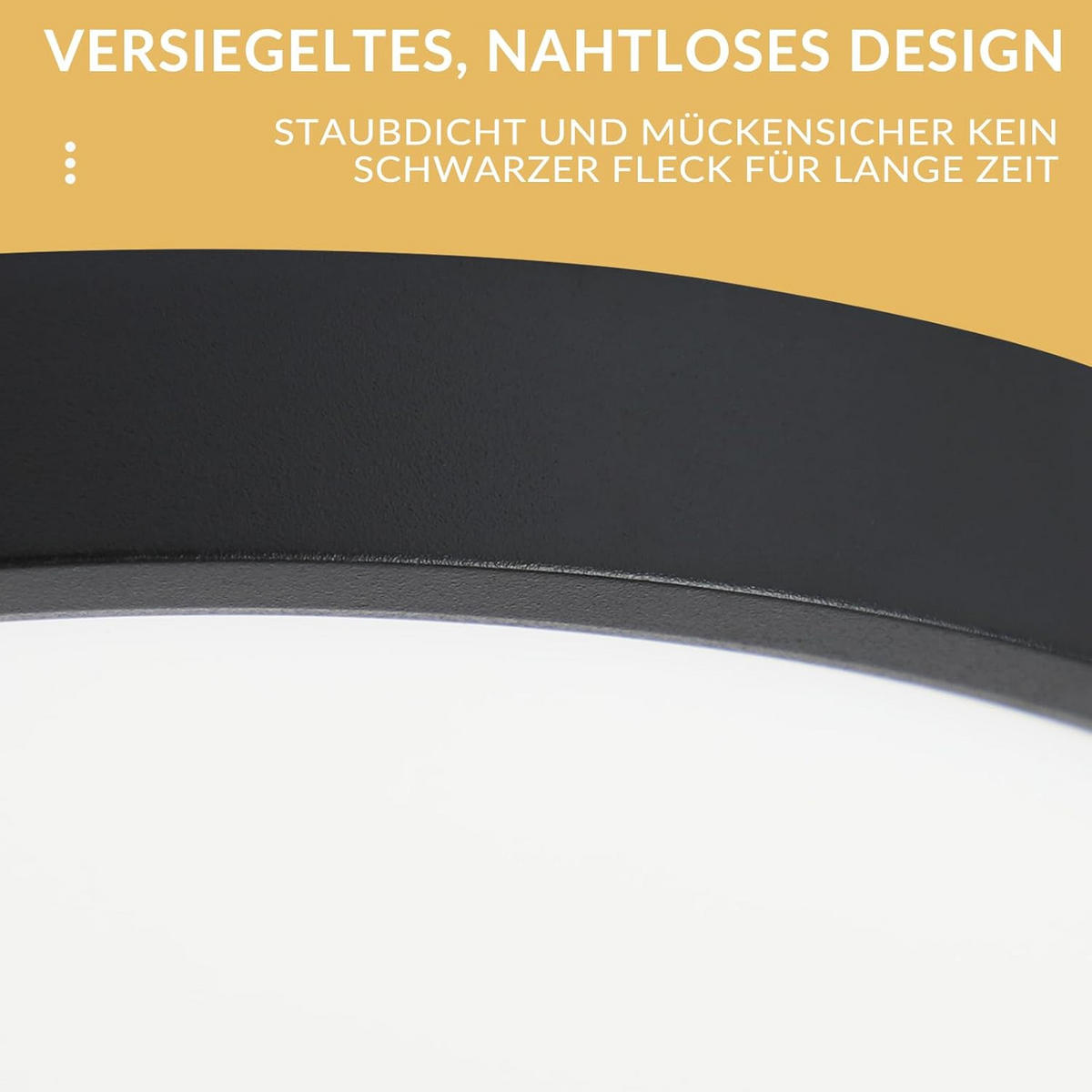 LED DECKENLEUCHTE Ianthelyn 18/18/2.4 cm - Schwarz, Kunststoff (18/18/2.4cm) - ZMH