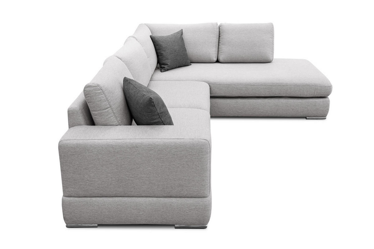 ECKSOFA OTTO 5-Sitzer, hellgrau - Hellgrau, Holzwerkstoff/Textil (279/219cm) - Courtois Laville