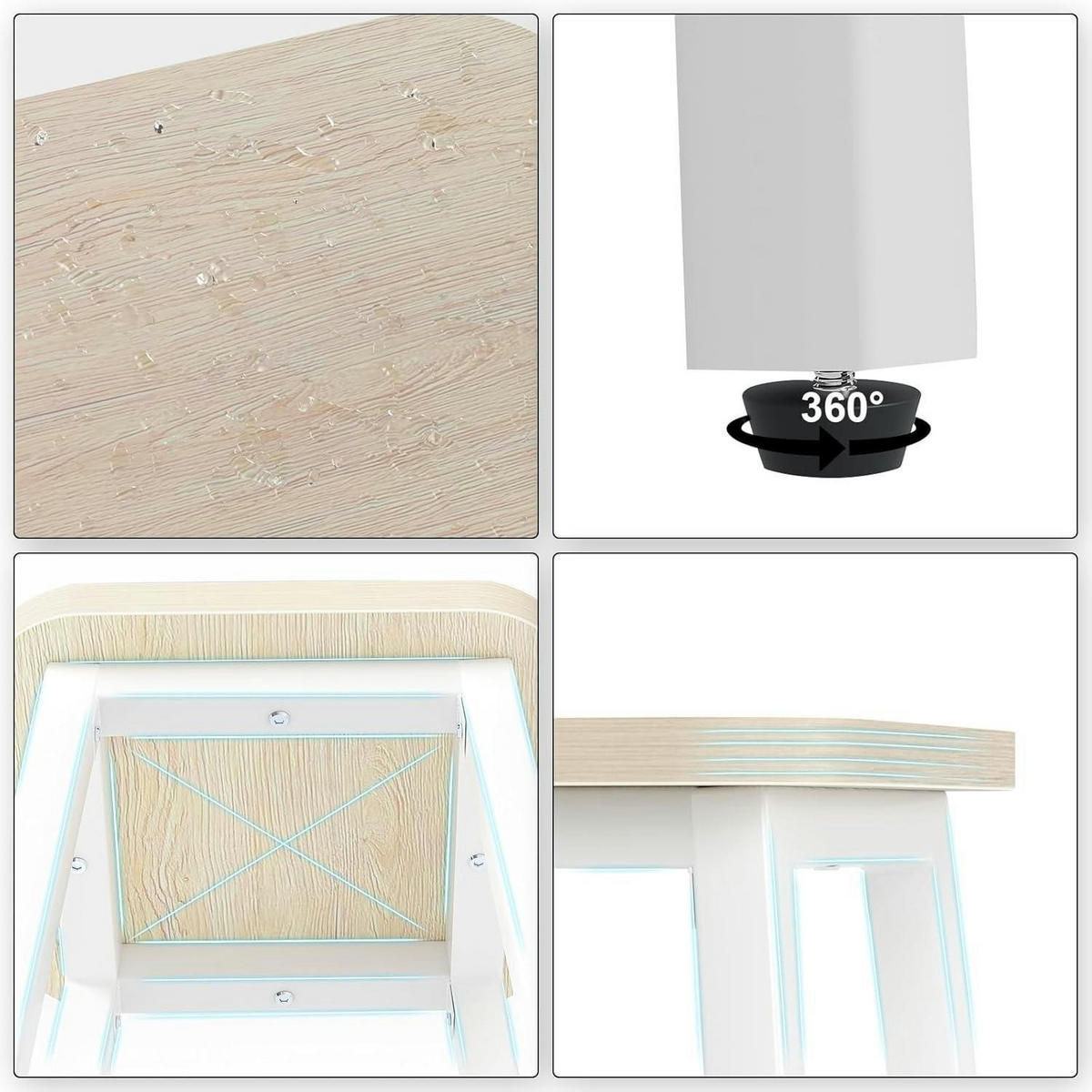 BARHOCKER 2er Set Holzoptik mit Metallrahmen 70 cm - Multicolor, Holzwerkstoff (29.5/70/28cm)