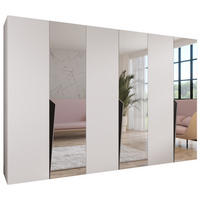 DREHTÜRENSCHRANK 202/300/52 6-türig - Schwarz/Weiß, Holz/Metall (300/202/52cm) - Abiks Möbel