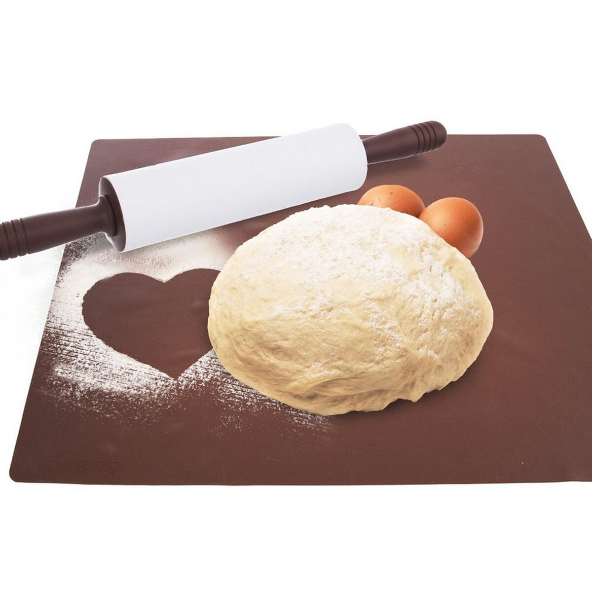 SILIKON-NUDELHOLZ Sillinie drehbarer 47 cm - Braun, Kunststoff (6.5cm) - Orion 