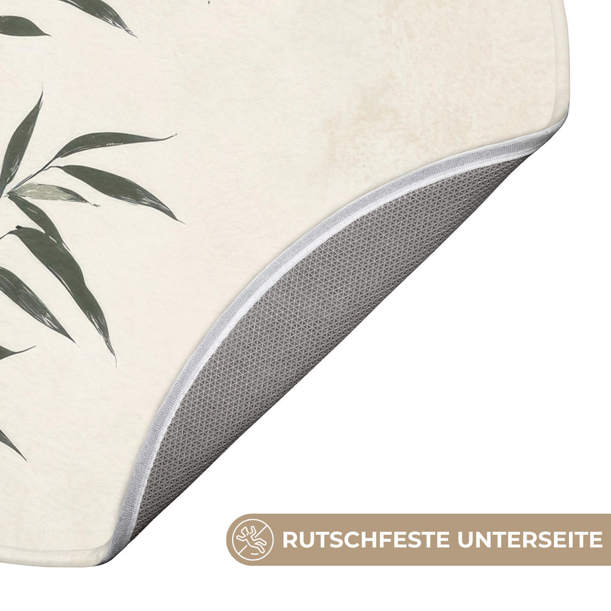 KOUPELNOVÁ PŘEDLOŽKA Japandi - Bambus - béžová 70x70 cm - ecru, textil/plast (70/70cm) - OnlyWow