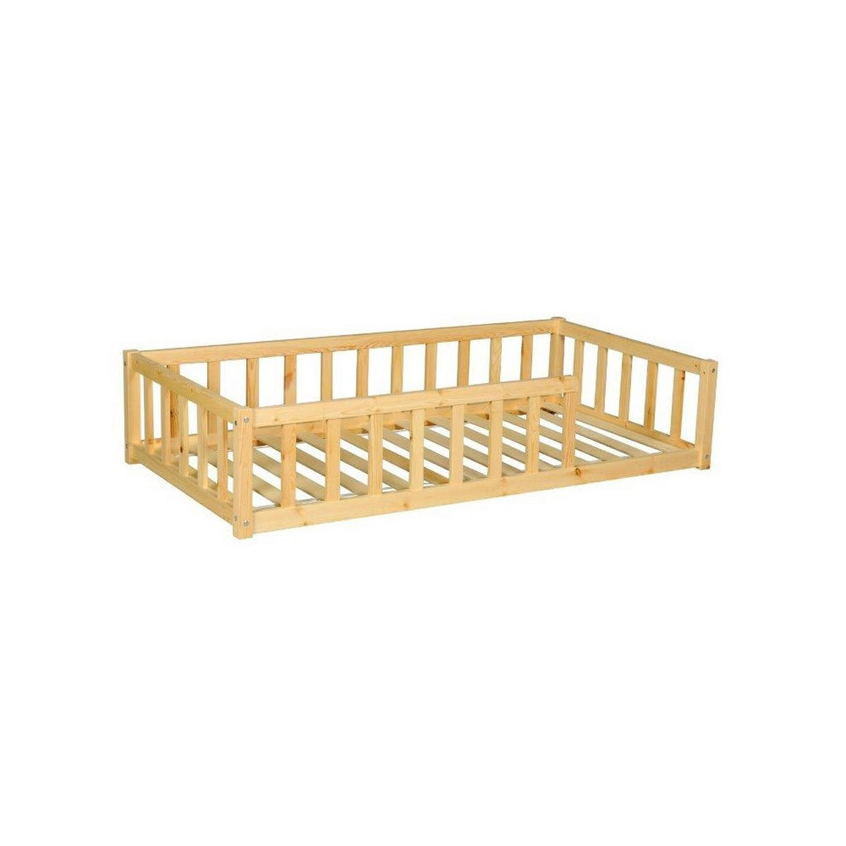 KINDERBETT NINO MIT LATTENROST/ Kinderbett 80x160 - Naturholz - Naturfarben, Holz (80/160cm) - Weber Industries