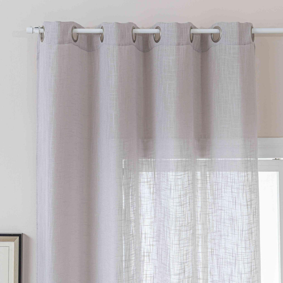 GARDINE SEOUL HxB 245x140 cm Grau - Grau, Textil (140/245cm) - Gardinenbox